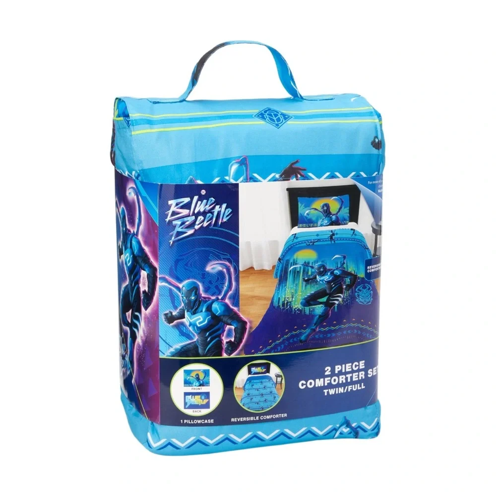 Blue Beetle Kids Comforter Set, Reversible
